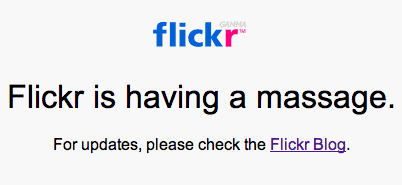 Flickr taking a massage